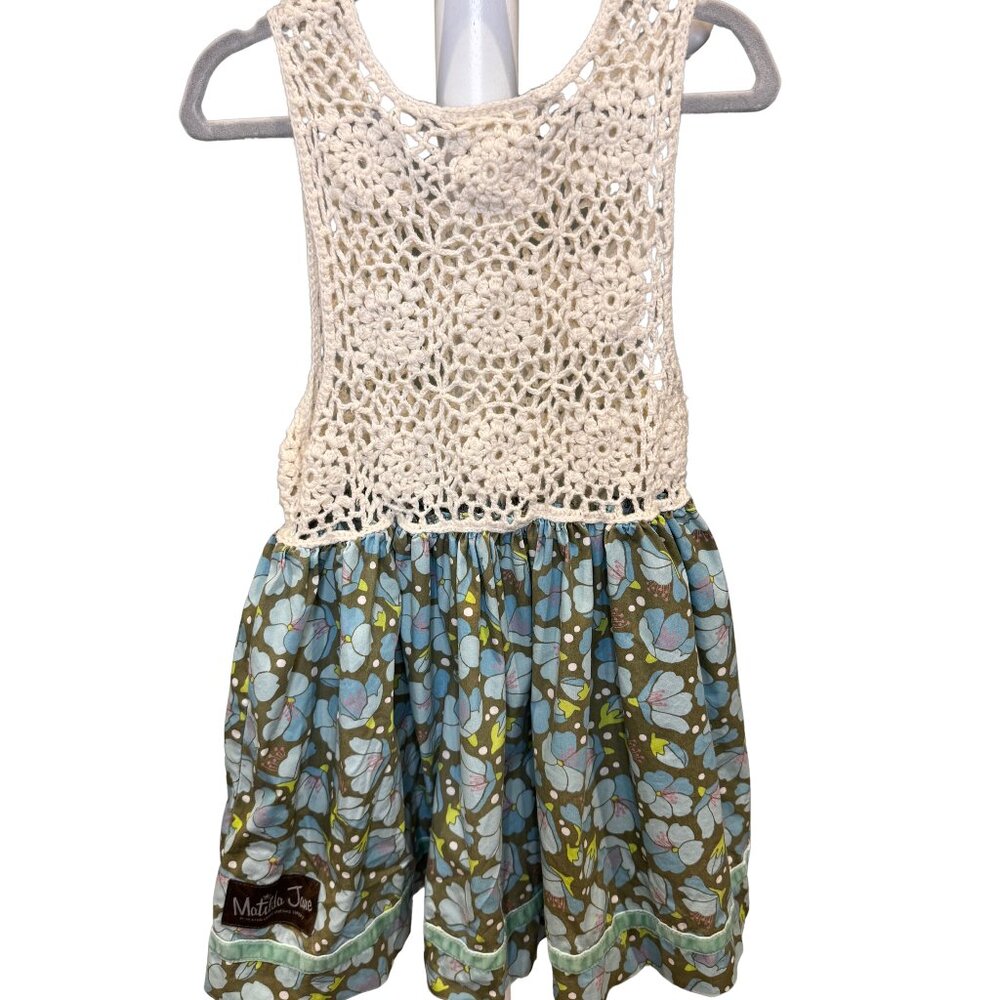 Matilda Jane Secret Fields Blue Orchid Crochet Sara Tunic – Size 6 - Picture 2 of 5